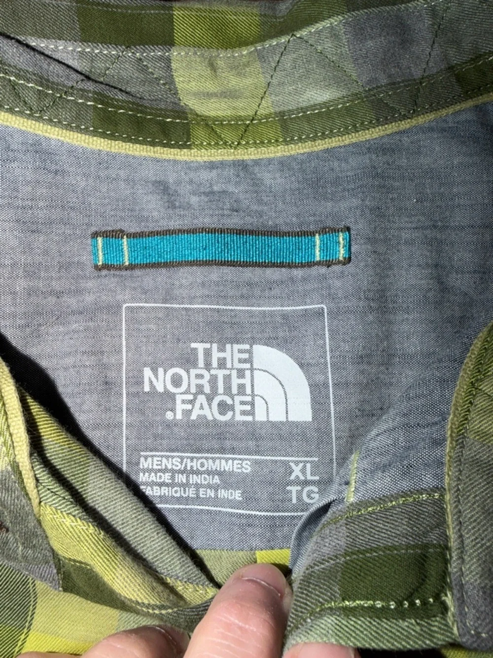 North Face Mens Plaid Long Sleeve Shirt XL